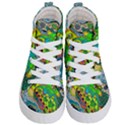 Cosmic Lizards With Alien Spaceship Kid s Hi-Top Skate Sneakers View1