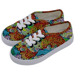 Supersonic Lavahead Lizard Kids  Classic Low Top Sneakers by chellerayartisans