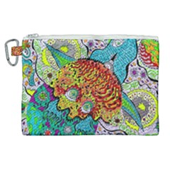 Supersonic Lavahead Lizard Canvas Cosmetic Bag (xl) by chellerayartisans