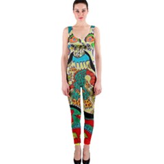 Supersonic Volcanic Sunmoon Faces One Piece Catsuit by chellerayartisans