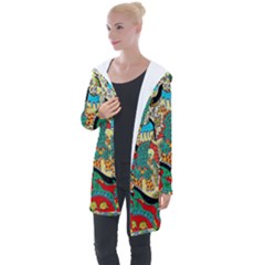 Supersonic Volcanic Sunmoon Faces Longline Hooded Cardigan