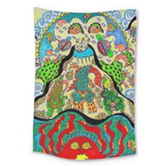 Supersonic Volcanic Sunmoon Faces Large Tapestry