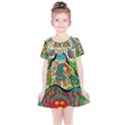 Supersonic Volcanic Sunmoon Faces Kids  Simple Cotton Dress View1