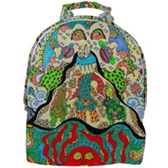 Supersonic Volcanic Sunmoon Faces Mini Full Print Backpack