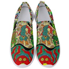 Supersonic Volcanic Sunmoon Faces Men s Slip On Sneakers by chellerayartisans