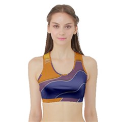 Autumn Copyspace Wallpaper Sports Bra With Border by Simbadda