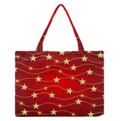 Background Christmas Decoration Zipper Medium Tote Bag by Simbadda