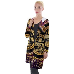 Christmas Golden Labels Xmas Hooded Pocket Cardigan by Simbadda