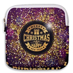 Christmas Golden Labels Xmas Mini Square Pouch