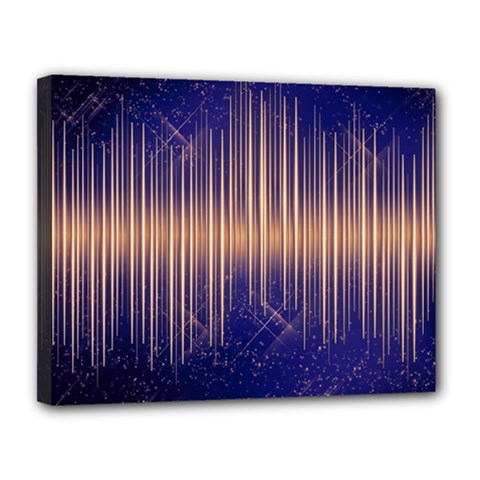 Background Dark Sound Disco Techno Canvas 14  X 11  (stretched) by Simbadda