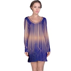 Background Dark Sound Disco Techno Long Sleeve Nightdress by Simbadda