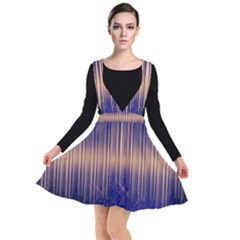 Background Dark Sound Disco Techno Plunge Pinafore Dress by Simbadda