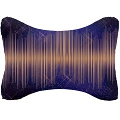 Background Dark Sound Disco Techno Seat Head Rest Cushion by Simbadda