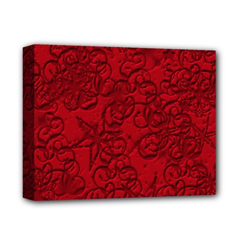 Christmas Background Red Star Deluxe Canvas 14  X 11  (stretched) by Simbadda