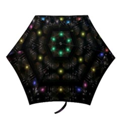 Abstract Sphere Box Space Hyper Mini Folding Umbrellas