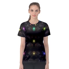 Abstract Sphere Box Space Hyper Women s Sport Mesh Tee