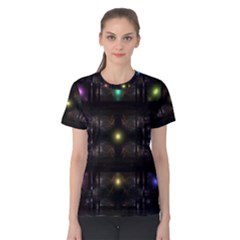 Abstract Sphere Box Space Hyper Women s Cotton Tee