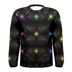 Abstract Sphere Box Space Hyper Men s Long Sleeve Tee