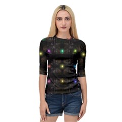 Abstract Sphere Box Space Hyper Quarter Sleeve Raglan Tee