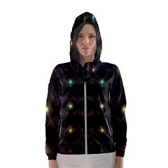 Abstract Sphere Box Space Hyper Hooded Windbreaker (Women)