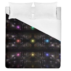 Abstract Sphere Box Space Hyper Duvet Cover (Queen Size)