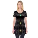 Abstract Sphere Box Space Hyper Short Sleeve Tunic  View1