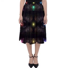 Abstract Sphere Box Space Hyper Classic Midi Skirt