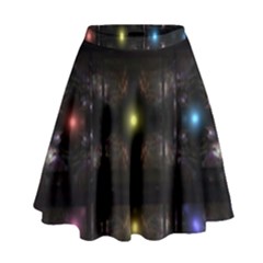 Abstract Sphere Box Space Hyper High Waist Skirt