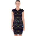 Abstract Sphere Box Space Hyper Capsleeve Drawstring Dress  View1