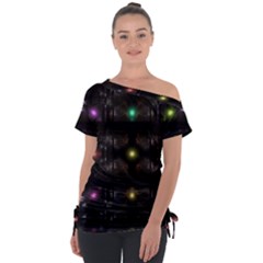 Abstract Sphere Box Space Hyper Tie-Up Tee