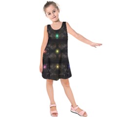 Abstract Sphere Box Space Hyper Kids  Sleeveless Dress