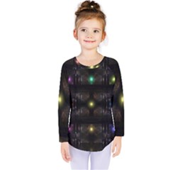 Abstract Sphere Box Space Hyper Kids  Long Sleeve Tee