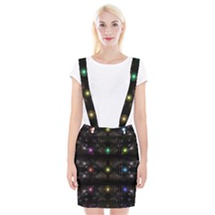 Abstract Sphere Box Space Hyper Braces Suspender Skirt