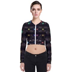 Abstract Sphere Box Space Hyper Zip Up Bomber Jacket