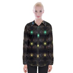 Abstract Sphere Box Space Hyper Womens Long Sleeve Shirt