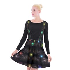 Abstract Sphere Box Space Hyper Suspender Skater Skirt