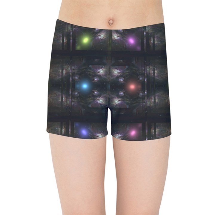 Abstract Sphere Box Space Hyper Kids Sports Shorts