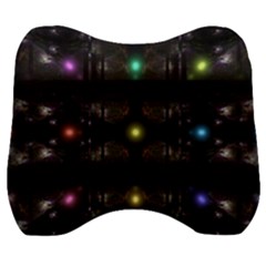 Abstract Sphere Box Space Hyper Velour Head Support Cushion