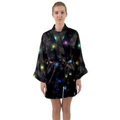 Abstract Sphere Box Space Hyper Long Sleeve Kimono Robe