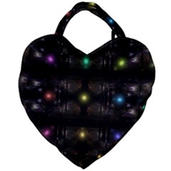 Abstract Sphere Box Space Hyper Giant Heart Shaped Tote