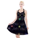 Abstract Sphere Box Space Hyper Halter Party Swing Dress  View1