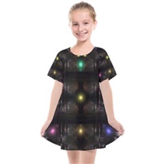 Abstract Sphere Box Space Hyper Kids  Smock Dress