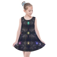 Abstract Sphere Box Space Hyper Kids  Summer Dress