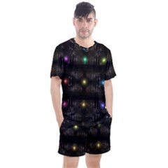 Abstract Sphere Box Space Hyper Men s Mesh Tee and Shorts Set