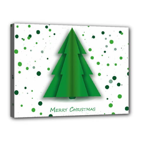 Fir Tree Christmas Christmas Tree Canvas 16  X 12  (stretched) by Simbadda