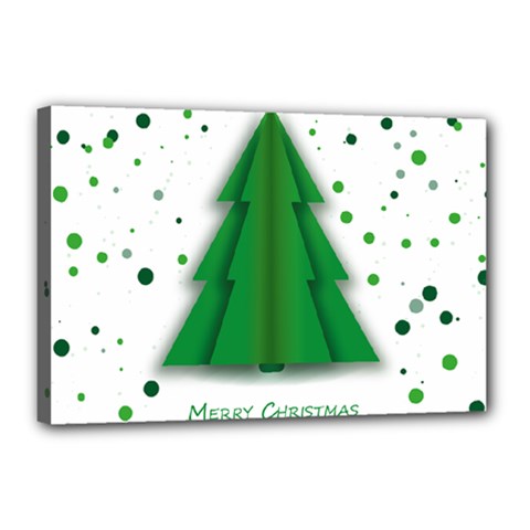 Fir Tree Christmas Christmas Tree Canvas 18  X 12  (stretched) by Simbadda