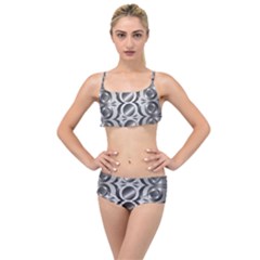 Metal Circle Background Ring Layered Top Bikini Set by Simbadda