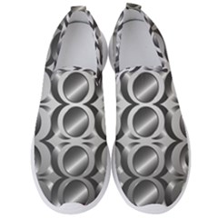 Metal Circle Background Ring Men s Slip On Sneakers