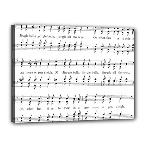 Jingle Bells Song Christmas Carol Canvas 16  X 12  (stretched) by Simbadda