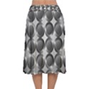 Metal Circle Background Ring Velvet Flared Midi Skirt View2